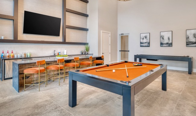 a billiards lounge